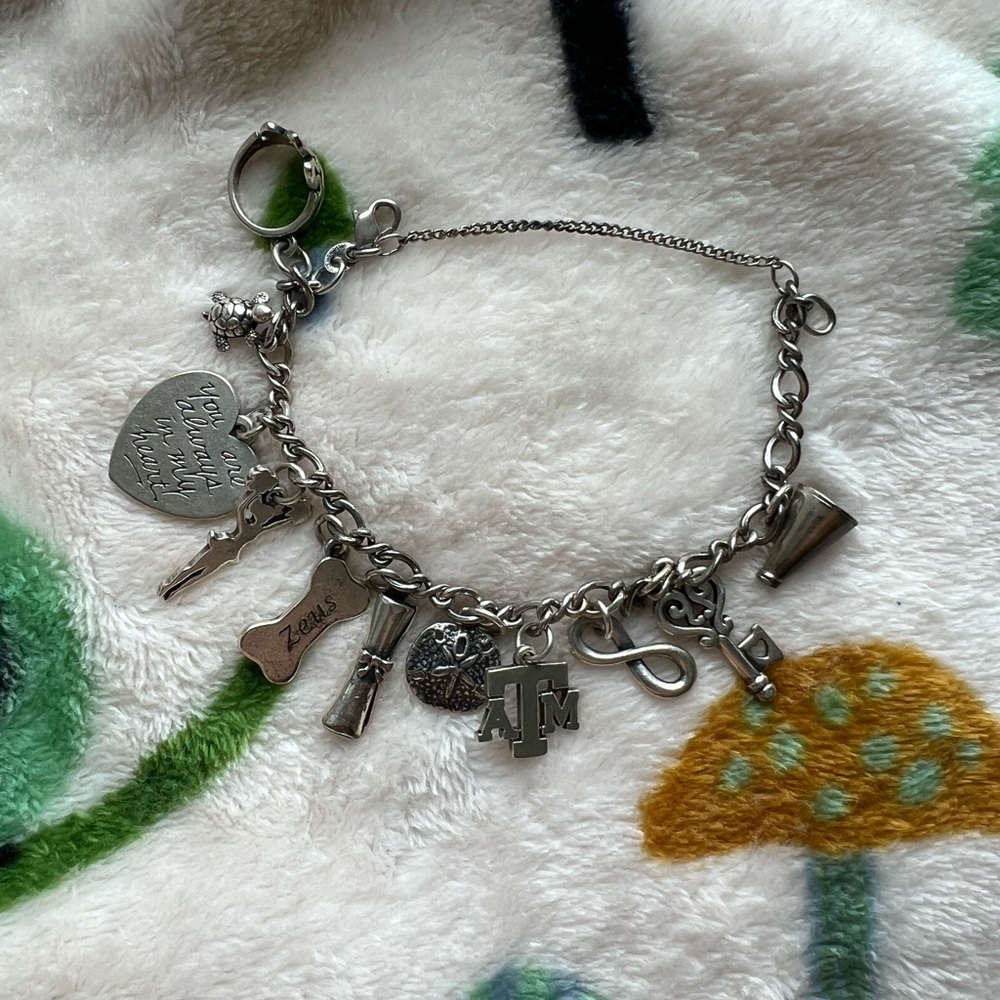James Avery Silver Large Twist Charm Bracelet